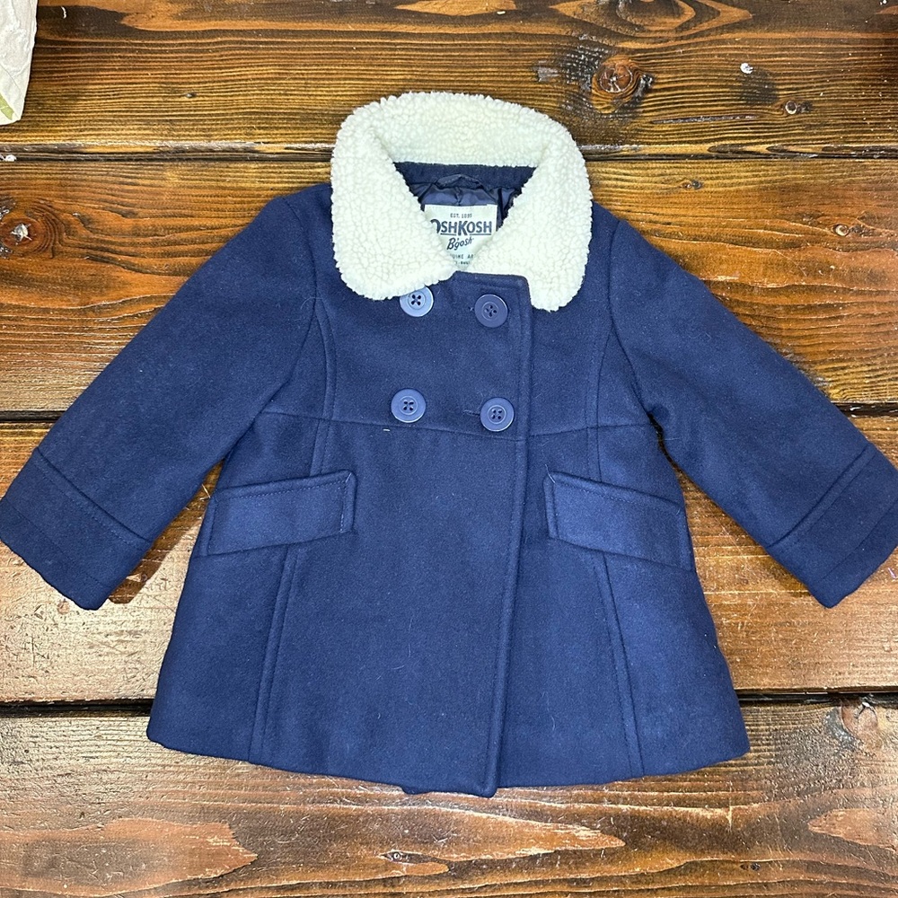 Oshkosh baby girl peacoat 12 months